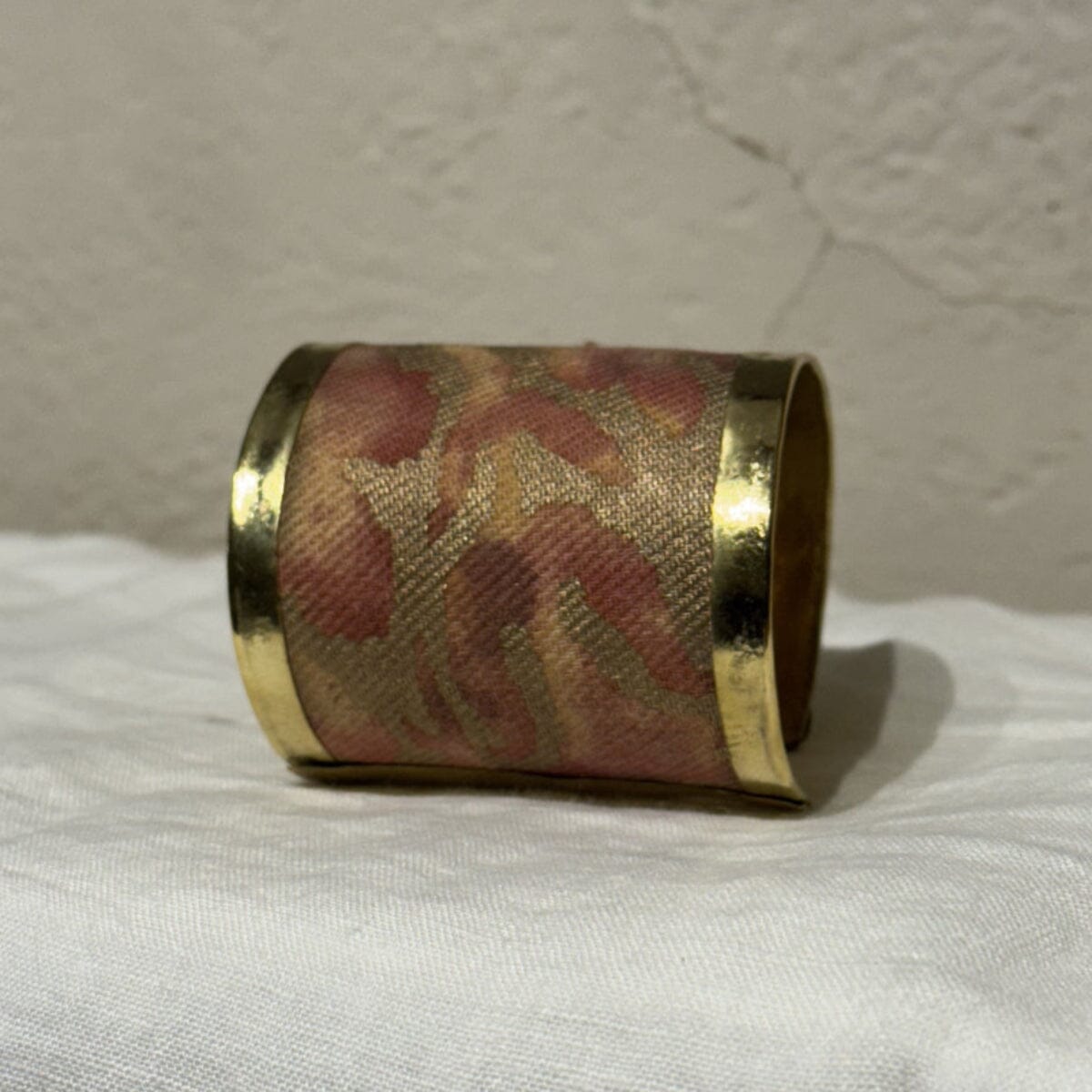 Brass Cuffs Made with Vintage Fortuny Material | Assorted Bracelet Eyup Gunduz Cuff E 