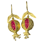 Brass Hammered Pomegranate "Seeded" Earrings Earrings Eyup Gunduz Small 