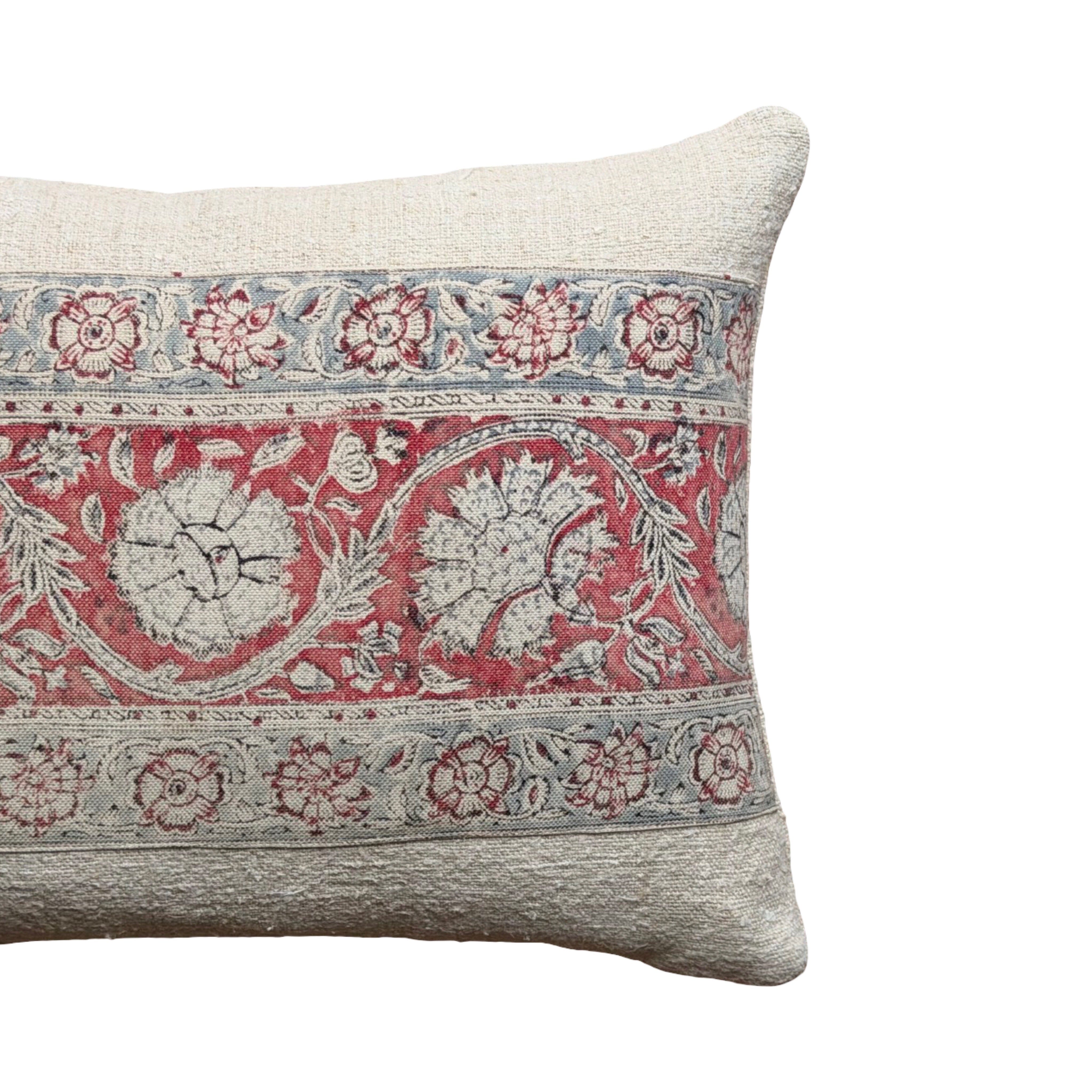 Circa 1780-1820 French Block Print Cotton (#M030226A&B | 14x19.5") New Pillows B. Viz Design 