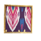 Cotton Ikat Piece in Mango Wood Frame B. Viz Design 