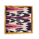 Cotton Ikat Piece in Mango Wood Frame B. Viz Design 