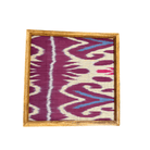 Cotton Ikat Piece in Mango Wood Frame B. Viz Design 