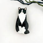 Creative Black Cat Acetate Animal Hair Claw Clip: BlackWhite-Cat mildstyles 