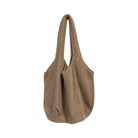 Crocheted Cotton Shoulder Bag Handbag Baanpueng Handmade Shop Tan 