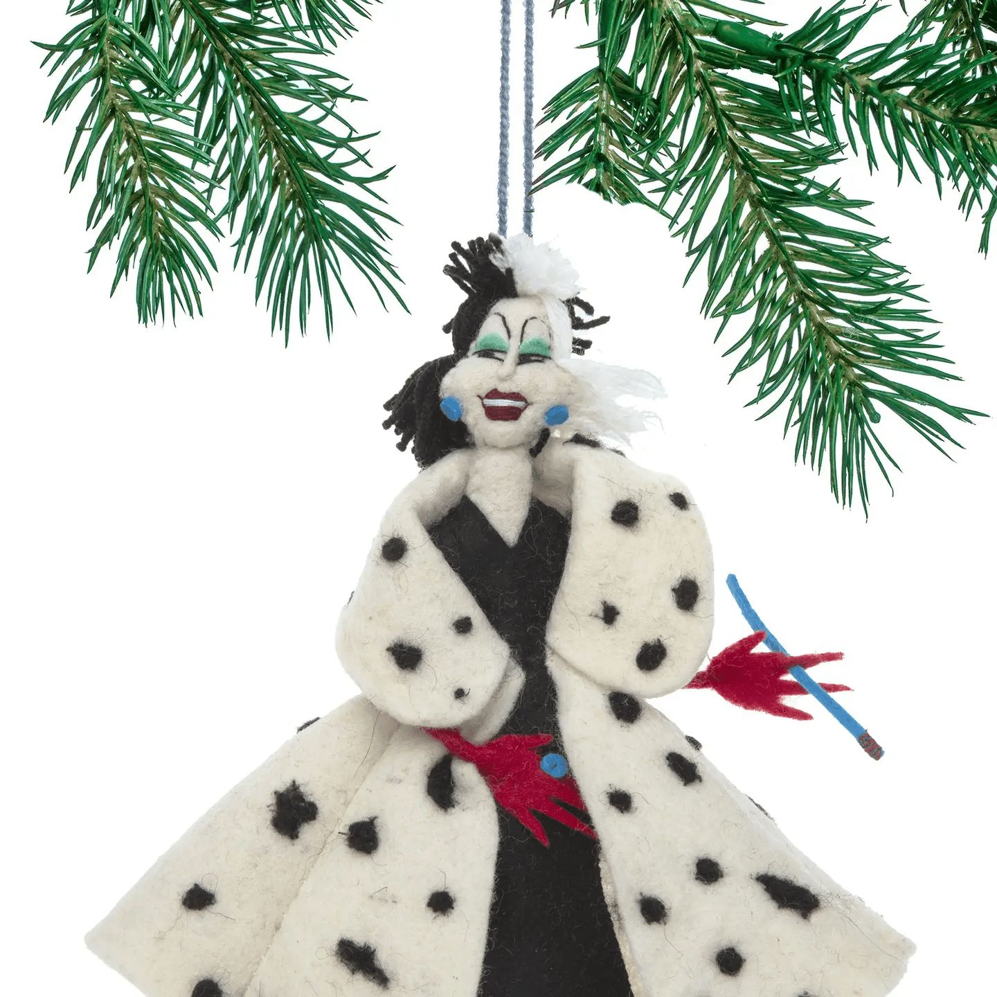 "Cruella" Felt Ornament Holiday Ornaments Silk Road Bazaar 