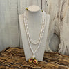 Freshwater Pearl Beaded Lariat Necklace with Pomegranate Pendants Necklace Tribal Tent 