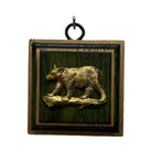 Green Waxed Frame with Bear (#10930 | 4 3/4 x 1") Objet d'Art Museum Bees 