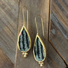 Hand Crafted Ottoman Vintage Textile Earrings - Pear New Jewelry Eyup Gunduz A 