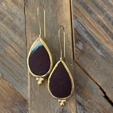Hand Crafted Ottoman Vintage Textile Earrings - Pear