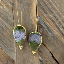Hand Crafted Ottoman Vintage Textile Earrings - Teardrop