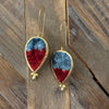 Hand Crafted Ottoman Vintage Textile Earrings - Teardrop New Jewelry Eyup Gunduz K 