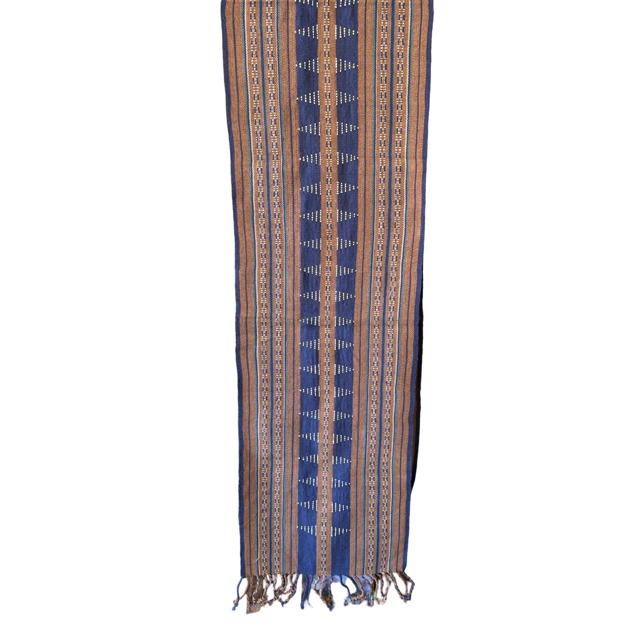 Hand Dyed, Handwoven, and Hand Beaded Table Runner from Laos Table Runner ClayCut Laos Runner A 