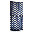 Hand Dyed Silk Scarf from Cambodia Scarf ClayCut Laos Navy and Silver 