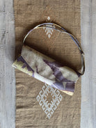 Hand Dyes Silk Leaf Print Clutch Purse Cambodia A 