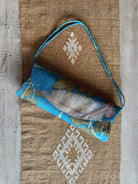 Hand Dyes Silk Leaf Print Clutch Purse Cambodia C 