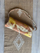 Hand Dyes Silk Leaf Print Clutch Purse Cambodia D 