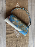 Hand Dyes Silk Leaf Print Clutch Purse Purse Cambodia A 