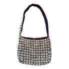 Hand Embroidered and Hand Dyed Cotton Shoulder Bag from Cambodia Bag Cambodia Large Bag 