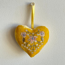 Hand Embroidered Heart Ornaments