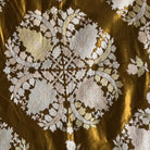 Hand Embroidered Olive Chartreuse Silk Satin Bohca (#TX080726 | 43 x 46 1/2") Antique Textile Leyla Textiles 