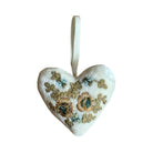 Hand Embroidered Silk Velvet Heart Ornaments Ornament Anke Drechsel 