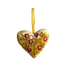 Hand Embroidered Silk Velvet Heart Ornaments Ornament Anke Drechsel 