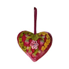 Hand Embroidered Silk Velvet Heart Ornaments Ornament Anke Drechsel AA 