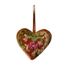 Hand Embroidered Silk Velvet Heart Ornaments Ornament Anke Drechsel BB 