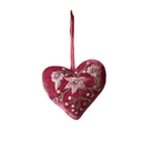 Hand Embroidered Silk Velvet Heart Ornaments Ornament Anke Drechsel C 