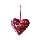 Hand Embroidered Silk Velvet Heart Ornaments Ornament Anke Drechsel E 