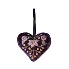 Hand Embroidered Silk Velvet Heart Ornaments Ornament Anke Drechsel E 
