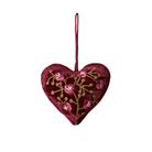 Hand Embroidered Silk Velvet Heart Ornaments Ornament Anke Drechsel G 