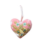 Hand Embroidered Silk Velvet Heart Ornaments Ornament Anke Drechsel GG 