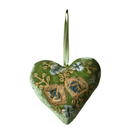 Hand Embroidered Silk Velvet Heart Ornaments Ornament Anke Drechsel HH 