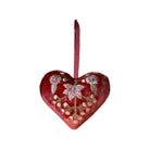 Hand Embroidered Silk Velvet Heart Ornaments Ornament Anke Drechsel I 