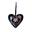 Hand Embroidered Silk Velvet Heart Ornaments Ornament Anke Drechsel I 