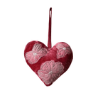 Hand Embroidered Silk Velvet Heart Ornaments Ornament Anke Drechsel JJ 