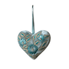Hand Embroidered Silk Velvet Heart Ornaments Ornament Anke Drechsel KK 