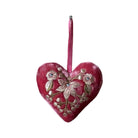 Hand Embroidered Silk Velvet Heart Ornaments Ornament Anke Drechsel M 