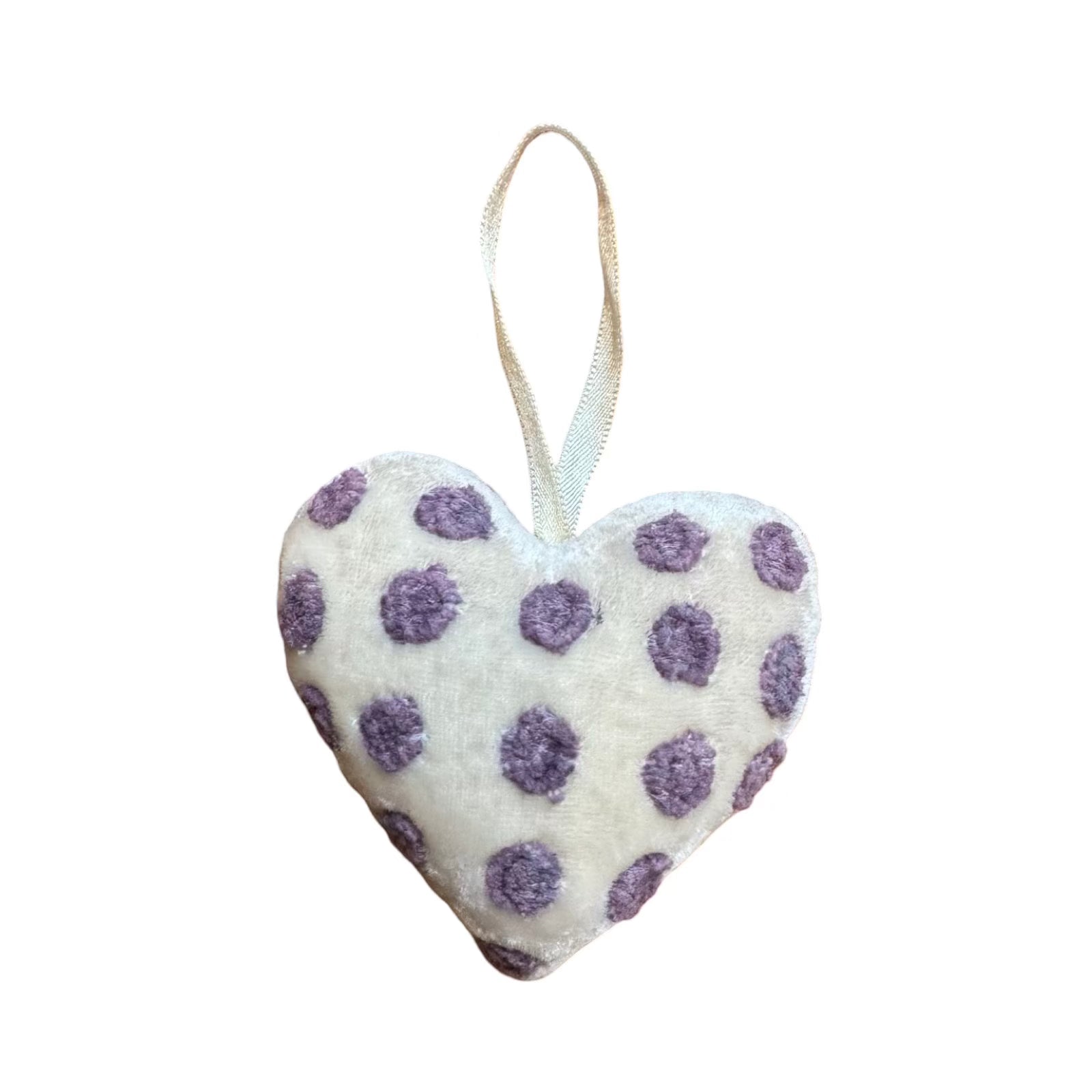 Hand Embroidered Silk Velvet Heart Ornaments Ornament Anke Drechsel NN 