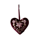 Hand Embroidered Silk Velvet Heart Ornaments Ornament Anke Drechsel O 