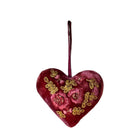 Hand Embroidered Silk Velvet Heart Ornaments Ornament Anke Drechsel O 