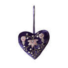 Hand Embroidered Silk Velvet Heart Ornaments Ornament Anke Drechsel P 