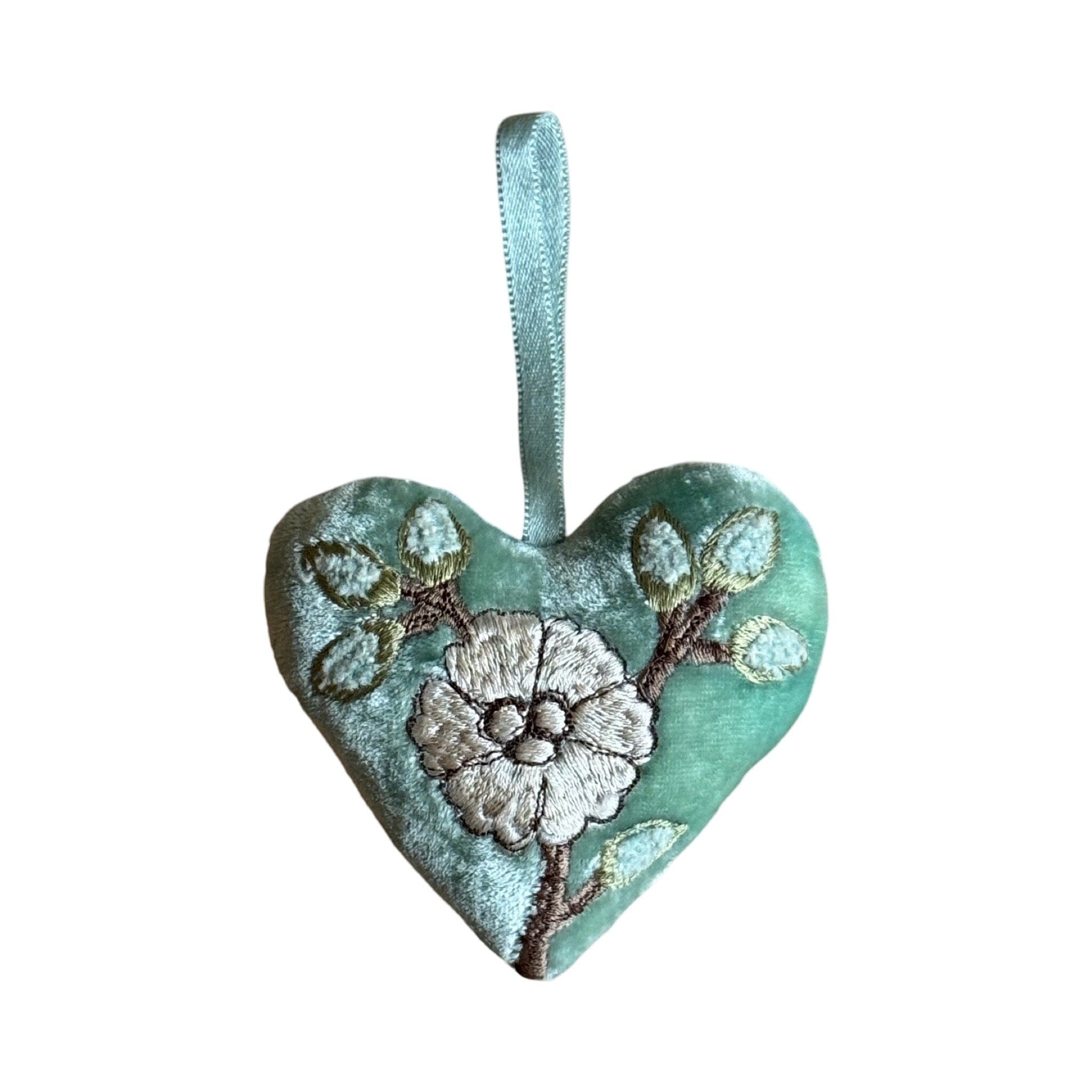 Hand Embroidered Silk Velvet Heart Ornaments Ornament Anke Drechsel S 