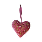 Hand Embroidered Silk Velvet Heart Ornaments Ornament Anke Drechsel S 