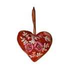 Hand Embroidered Silk Velvet Heart Ornaments Ornament Anke Drechsel V 