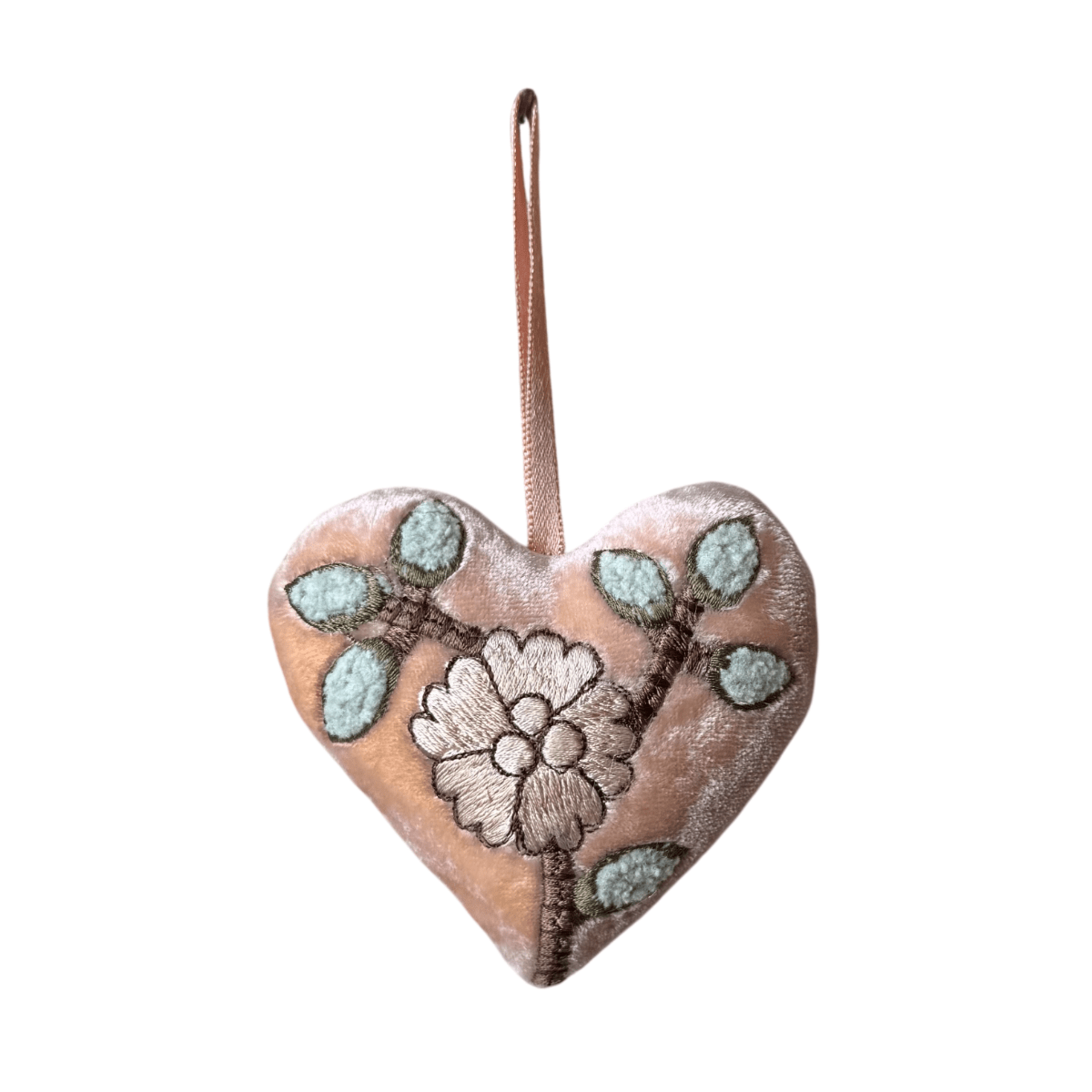 Hand Embroidered Silk Velvet Heart Ornaments Ornament Anke Drechsel Y 