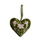 Hand Embroidered Silk Velvet Heart Ornaments Ornament Anke Drechsel Z 