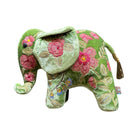 Hand Embroidered Silk Velvet Mini Elephants Objet d'Art Anke Drechsel MEGAN Emerald 