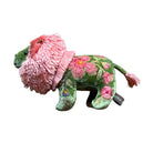 Hand Embroidered Silk Velvet Mini Lion Objet d'Art Anke Drechsel MEGAN Emerald 